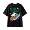 黑t Funny Back Print T-Shirt