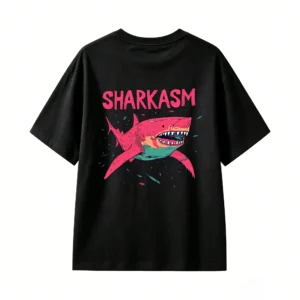 黑t SHARKASM Shark Graphic Tee