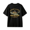 黑t Support Your Local Surfing Club Winged Leopard Surfing California Huntington Beach Vintage Retro Graphic T-Shirt
