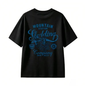 黑t Funny Back Print T-Shirt