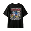 黑t Funny Back Print T-Shirt