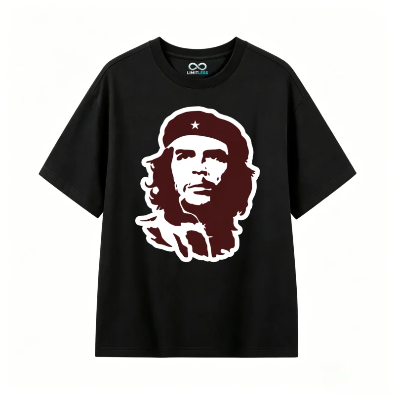 黑t Tees with prints of Argentine national heroes