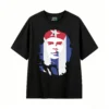 黑t Tees with prints of Argentine national heroes