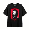黑t Tees with prints of Argentine national heroes