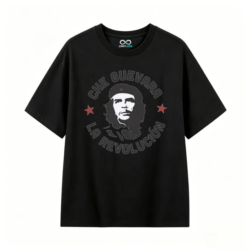黑t Tees with prints of Argentine national heroes