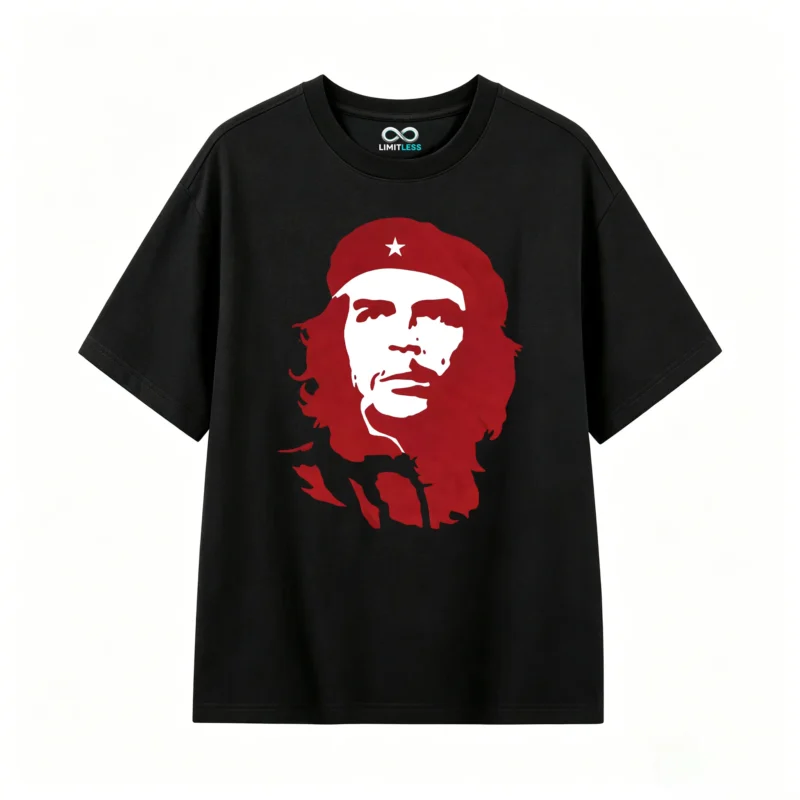 黑t Tees with prints of Argentine national heroes