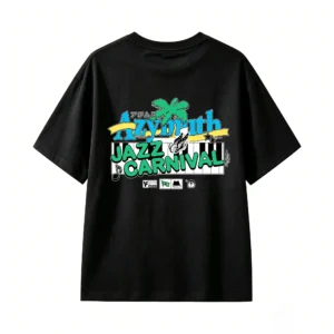 黑t Funny Back Print T-Shirt