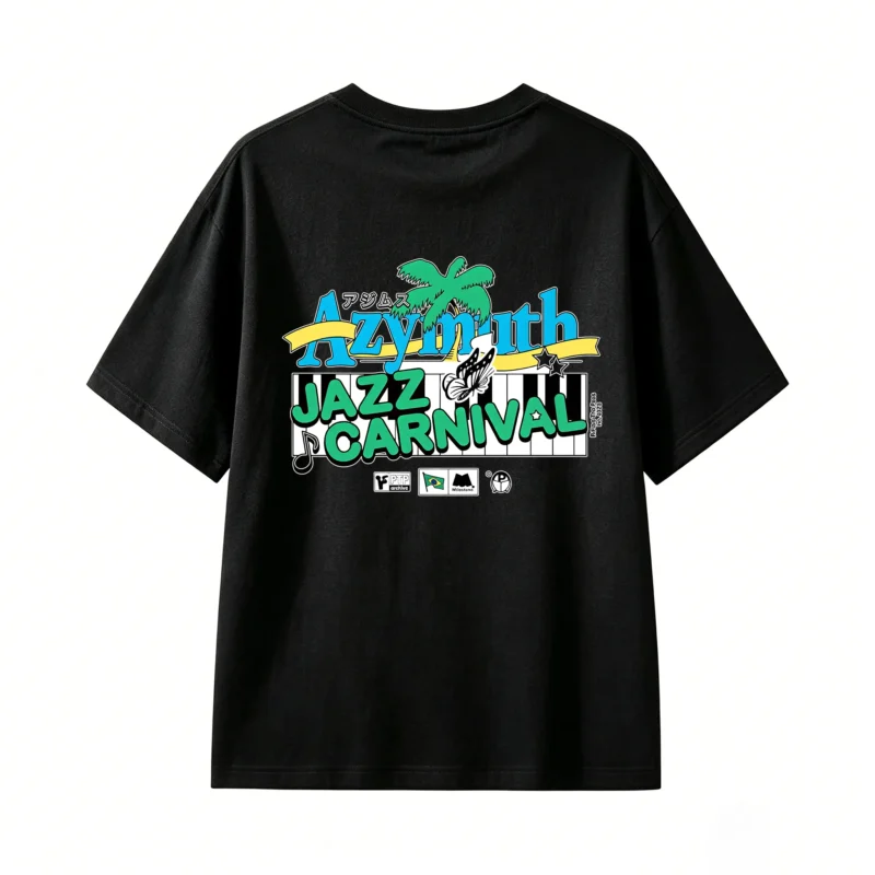 黑t Funny Back Print T-Shirt