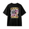 黑t Back Print Graphic T-Shirt for Men Women - Vintage Style Cotton Crew Neck Tee