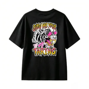 Back Print Graphic T-Shirt for Men Women - Vintage Style Cotton Crew Neck Tee