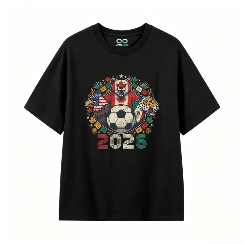 2026 FIFA World Cup Canada Mexico USA Co-Hosts Graphic T-Shirt