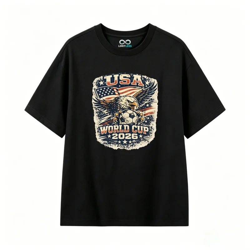 黑t正 USA 2026 FIFA World Cup Vintage Graphic T-Shirt