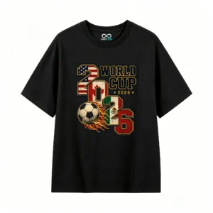 2026 FIFA World Cup USA Canada Mexico Tri-Nation Flag Graphic T-Shirt