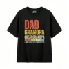 黑t正 Dad Grandpa Great Grandpa I Just Keep Getting Better - Retro Vintage Distressed Graphic T-Shirt