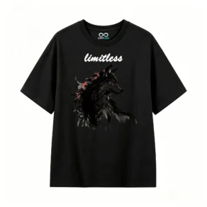 Stylized Wolf Digital Art T-Shirt