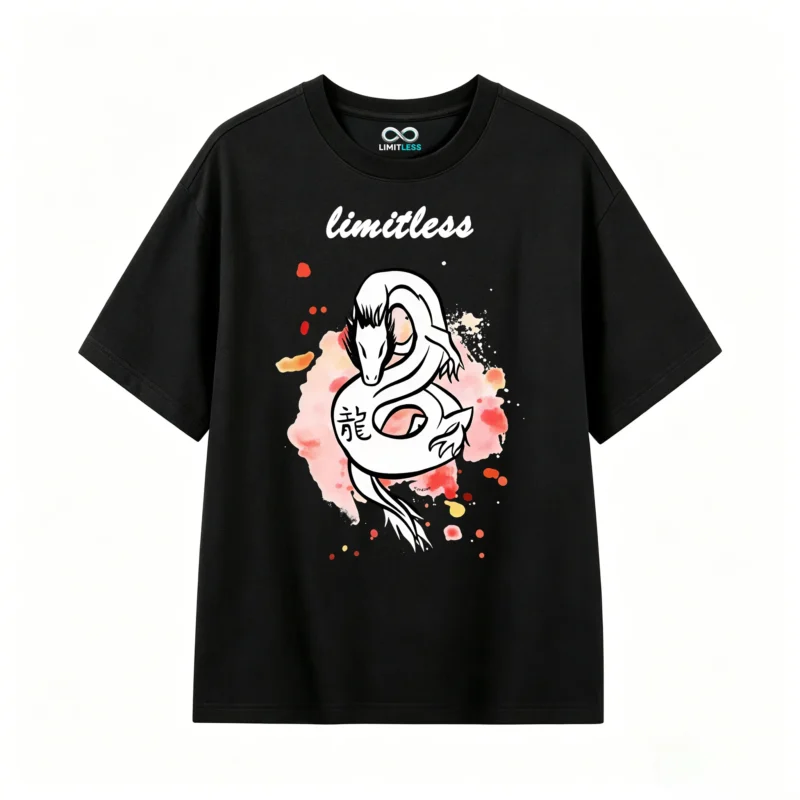 黑t正 Mystical White Dragon Art T-Shirt