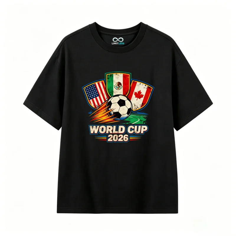 黑t正 2026 World Cup North America Soccer T-Shirt