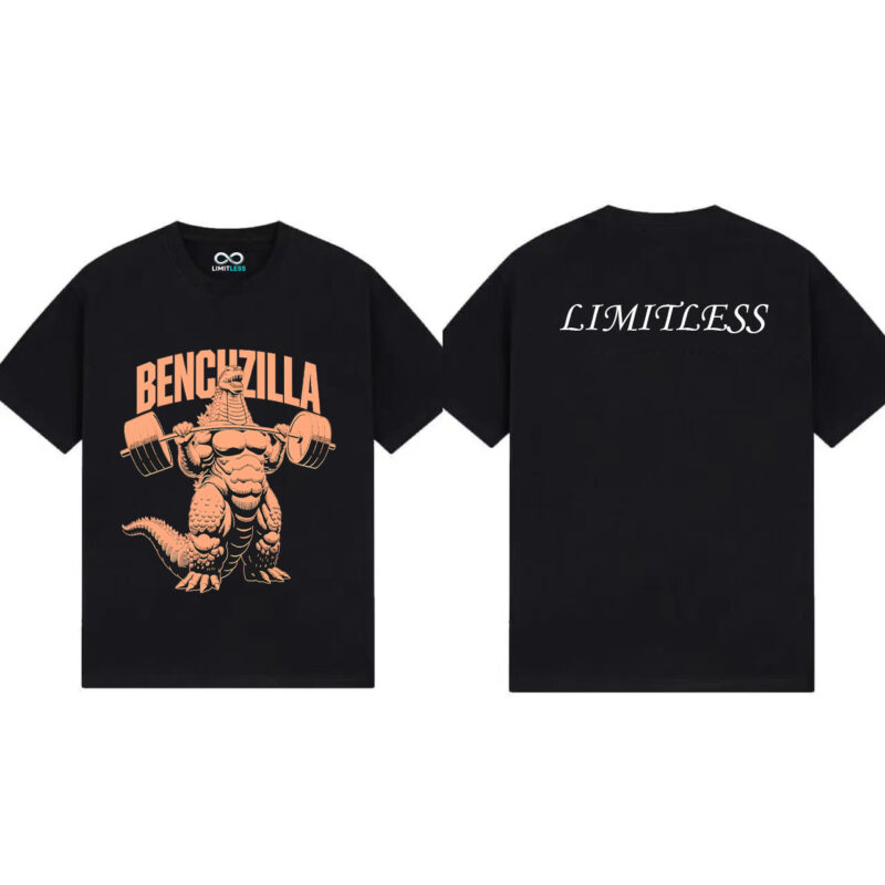 Unisex Benchzilla Godzilla Gym Weightlifting Cotton T-Shirt