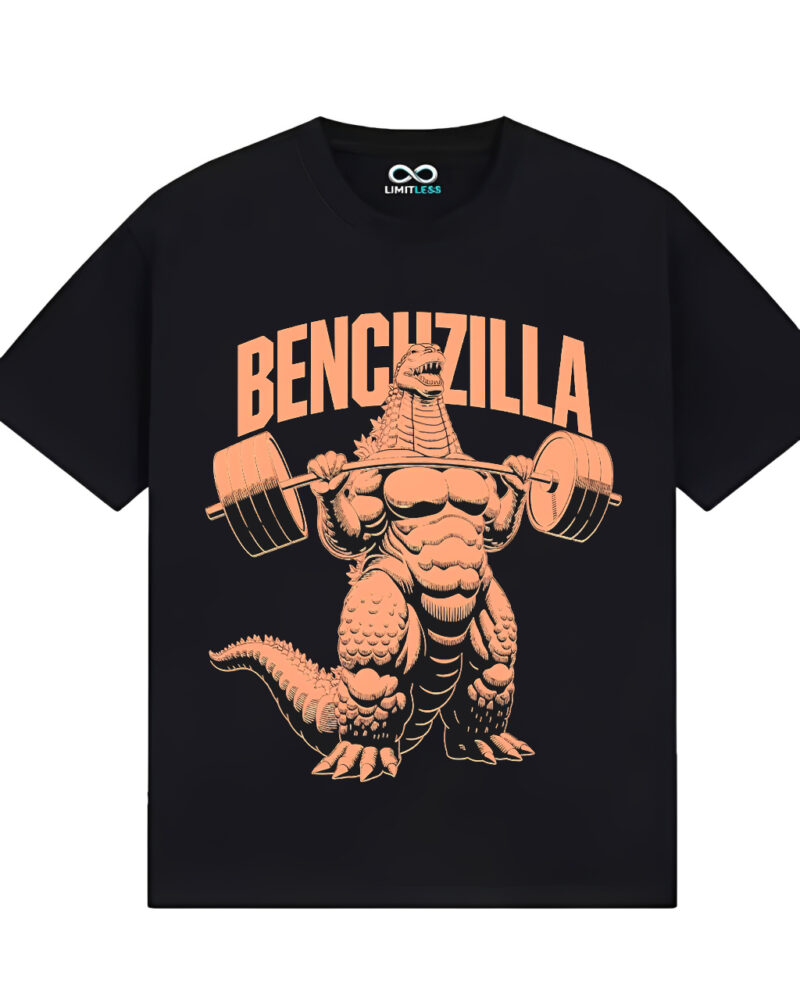 Unisex Benchzilla Godzilla Gym Weightlifting Cotton T-Shirt