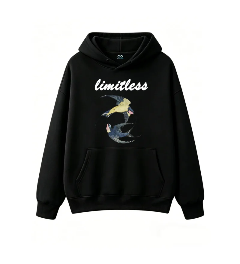 Yin Yang Swallows Ukiyo-e Style Hoodie