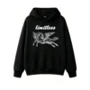 黑卫 Mystical Nocturnal Bird in Flight Dark Low-Light Grainy Texture Abstract Owl Hawk Silhouette Long Exposure Style - Premium Cotton Blend Unisex Hoodie