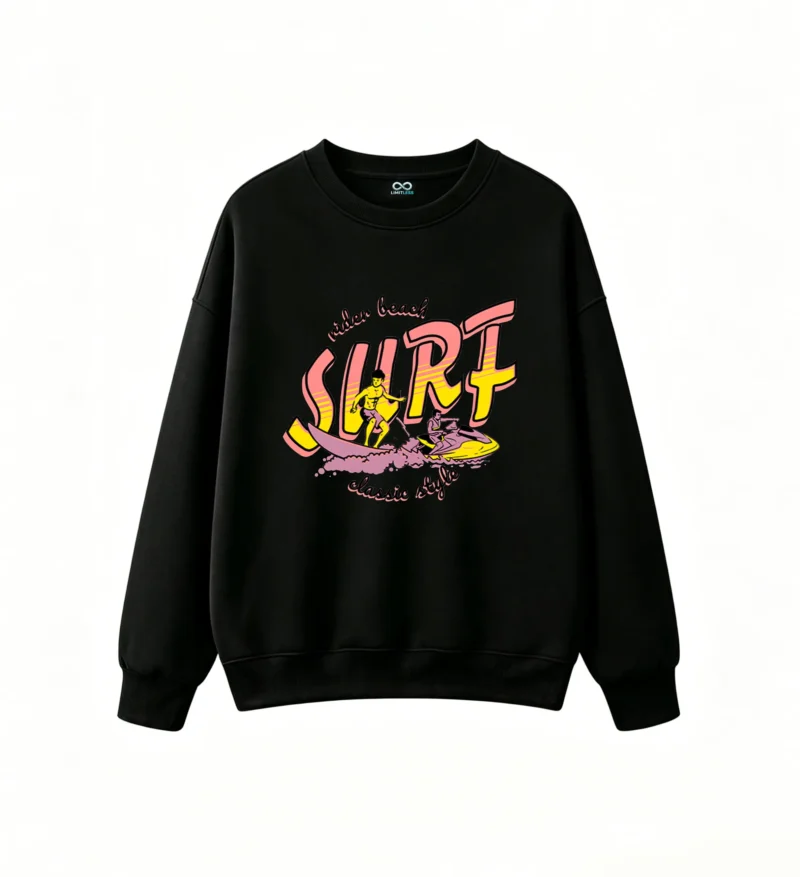Sudadera holgada y cómoda sin capucha para mujeres y hombres