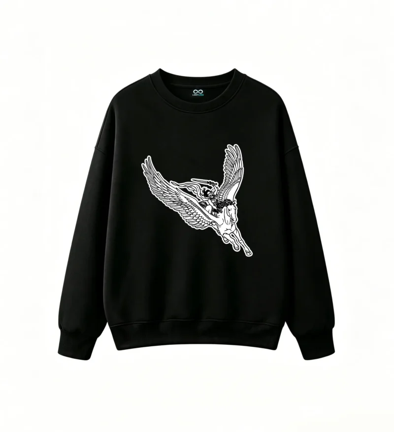 Abstract Black Night Sky Digital Noise Starry Void Minimalist Unisex Hoodie