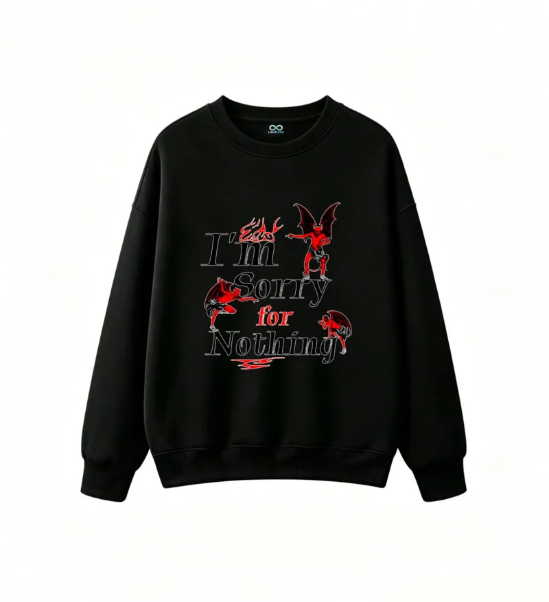 黑卫正 No Hoodie Women Men Oversized Pullover Sweatshirt