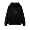 黑卫正 Neon Pink Retro Pixel Horse Graphic Hoodie