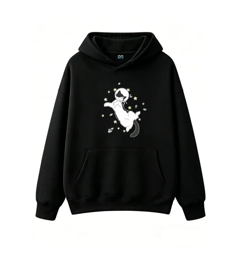 Sudadera con capucha «Cosmic Cat Astronaut»