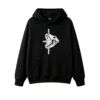 Ethereal Hand with Compass Rose Geometric Symbol - High Contrast Monochromatic Stippled Art Hoodie