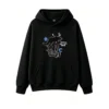黑卫正 Mystical Wolf Spirit with Blue Star and Moon - You Will Have Time to Change Motivational Graphic Hoodie