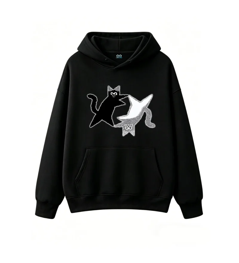 黑卫正 Starry Cats Duo Hoodie