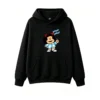 黑卫正 Blue and White Striped Jersey Design with Red Bow, Black Shorts and Flag Print, Soft Cotton Blend Pullover Sweatshirt for Kids, Perfect Gift for Soccer Fans on World Cup, Independence Day, or Family Celebrations