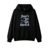 黑卫正 Don't Be Afraid Dog Cartoon Hoodie Playful Hand-Drawn Doodle Sweatshirt with Bold Typography