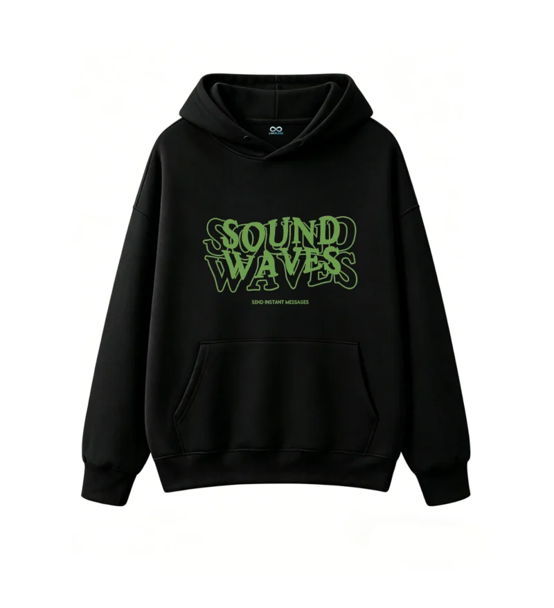 SOUND WAVES SEND INSTANT MESSAGES Graphic Hoodie