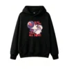 黑卫正 Sleigh All Day Yell All Night Punk Rock Santa Claus Megaphone Graphic Print Hoodie
