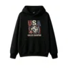 黑卫正 USA Soccer Champion Vintage Retro Graphic Hoodie