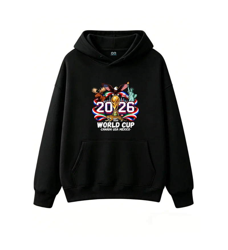 黑卫正 Cozy Unisex Hoodie Sweatshirt with Front Pocket