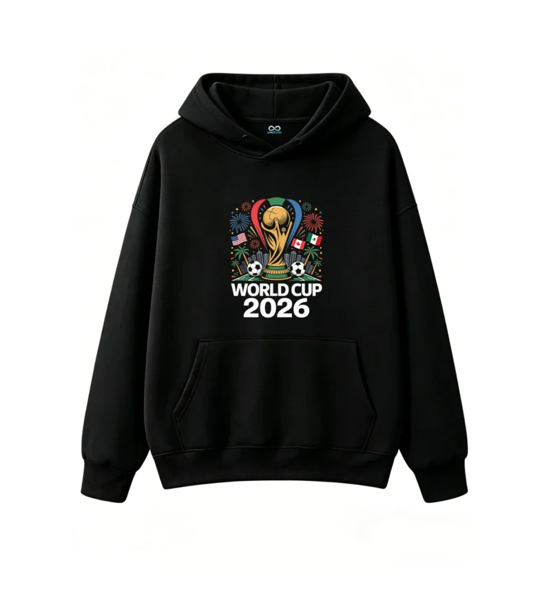 黑卫正 2026 FIFA World Cup North America Hosts Graphic Hoodie