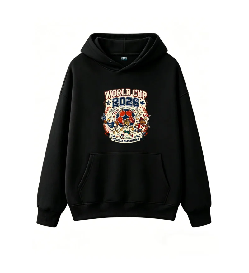 黑卫正 2026 FIFA World Cup USA Mexico Canada Mascot Hoodie
