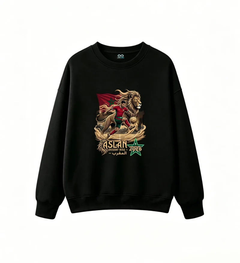 Morocco 2026 World Cup Atlas Lions Dynamic Illustration Men's Hoodie