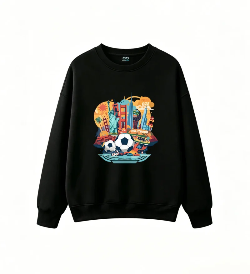 黑卫正 USA Landmarks Collage Hoodie