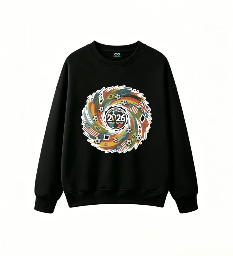 2026 FIFA World Cup Vibrant Swirling Vortex Graphic Hoodie