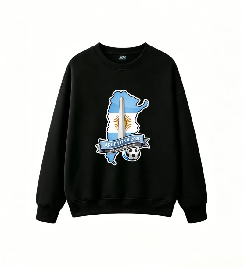黑卫正 Argentina 2026 World Cup Bid Soccer Fan Unisex Hoodie