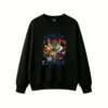 黑卫正 2026 FIFA World Cup USA Canada Mexico Mascots Moose Jaguar Eagle Vibrant Colorful Crew Neck Sweatshirt