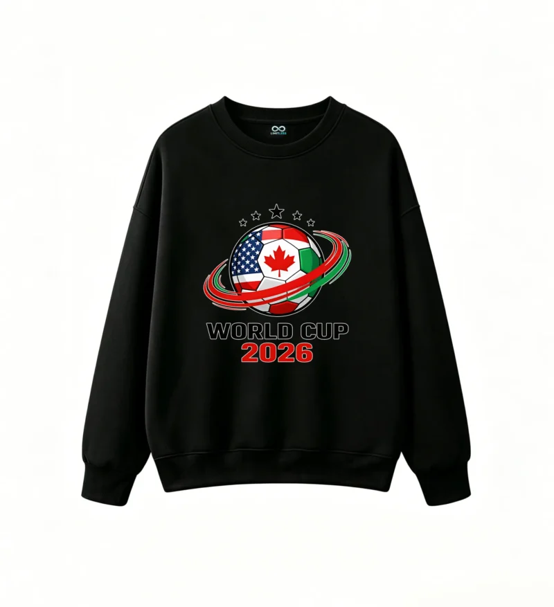 黑卫正 2026 World Cup North America Soccer Ball Unisex Hoodie