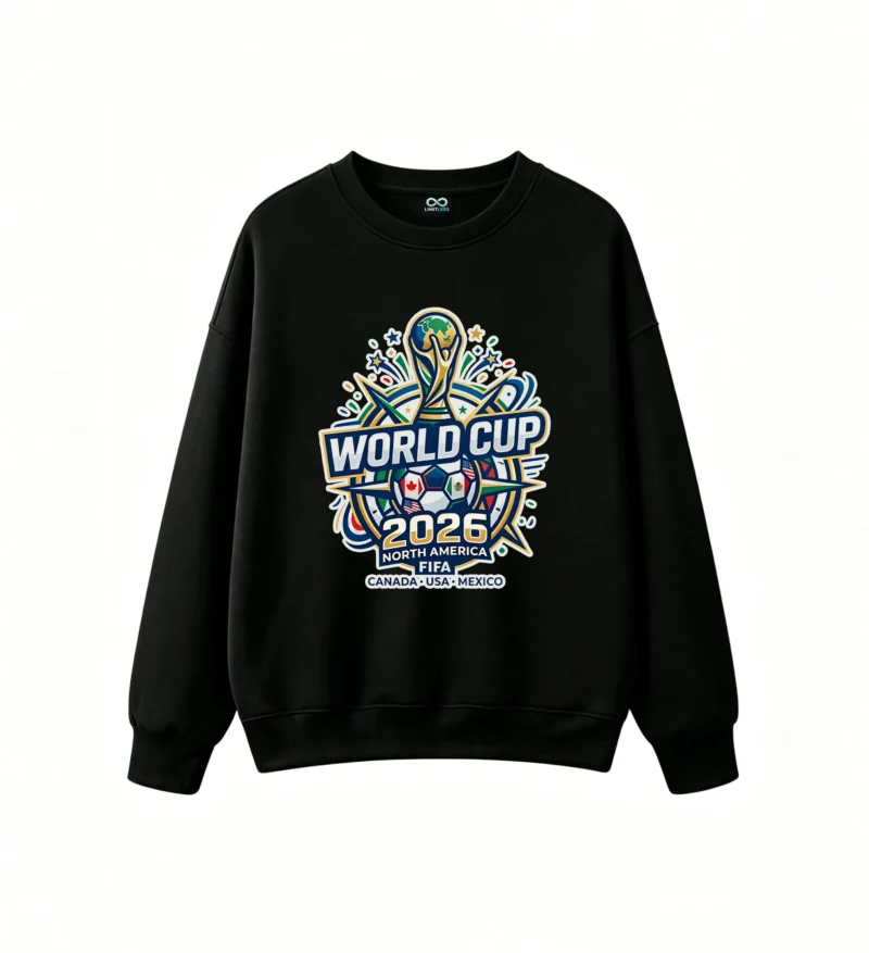 黑卫正 FIFA World Cup 2026 North America Official Logo Unisex Hoodie