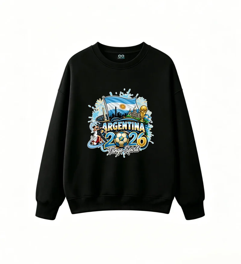 Argentina 2026 World Cup Football & Tango Spirit Graphic Hoodie