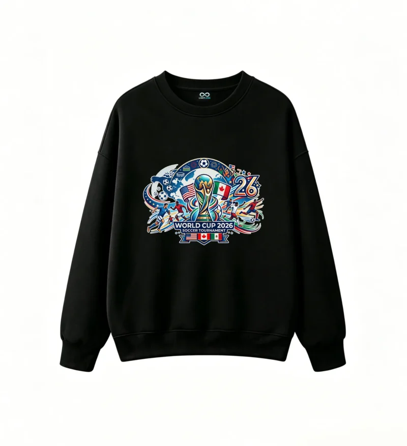 黑卫正 FIFA World Cup 2026 USA Canada Mexico Hosted Tournament Graphic Hoodie